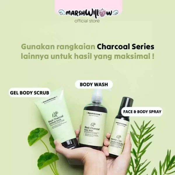 RADYSA - Marshwillow Body Wash Black Charcoal Sabun Mandi 250ml - Image 2